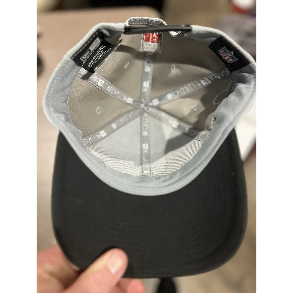 New Era Snap Back Philadelphia Eagles Conference‎ Champion Hat Black And Gray